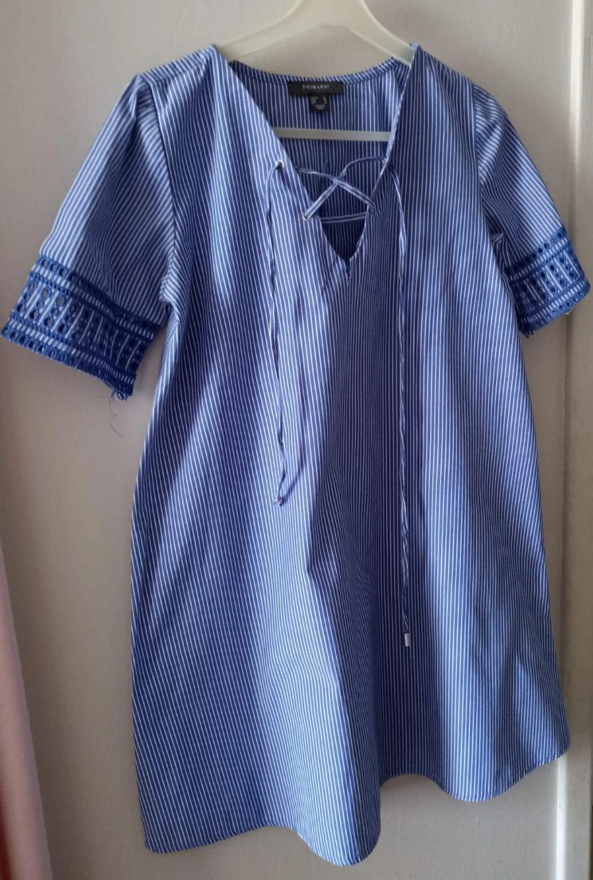 Robe tunique large manches courtes